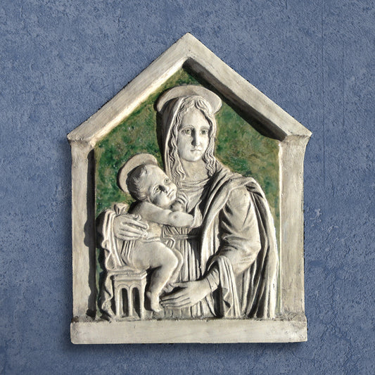 Madonna del Latte - Scultura in ceramica dipinta a smalto