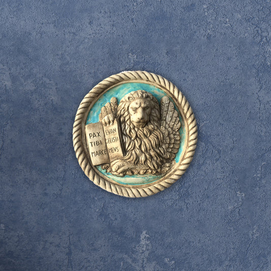 St. Mark's Winged Lion, Painted Sculpture in Ceramic
