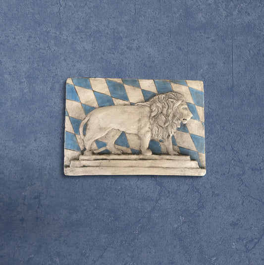 Bavarian Lion, Painted Bas-Relief