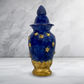 Urn "Rose", Painted and Gilded Urn in Ceramic