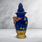 Urn "Rose", Painted and Gilded Urn in Ceramic