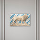 Big Bavarian lion, painted with glazes
