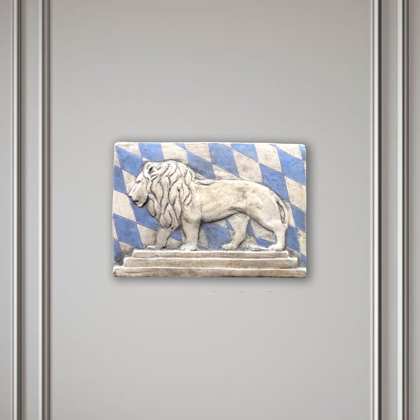 Bavarian Lion, Painted Terracotta