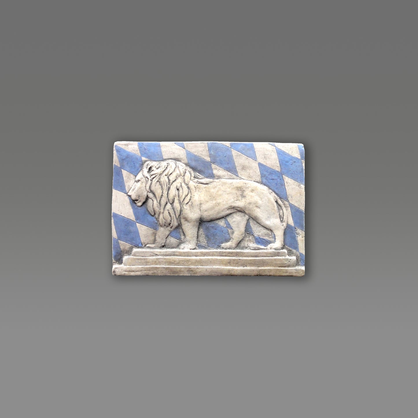 Bavarian Lion, Painted Terracotta