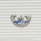 Oscillum - scultura in terracotta dipinta in blu