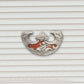 Oscillum, scultura in terracotta dipinta in rosso