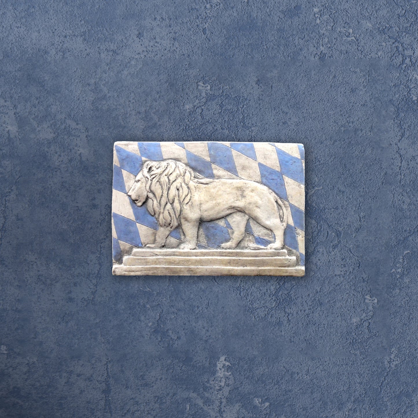 Bavarian Lion, Painted Terracotta