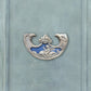 Oscillum - scultura in terracotta dipinta in blu