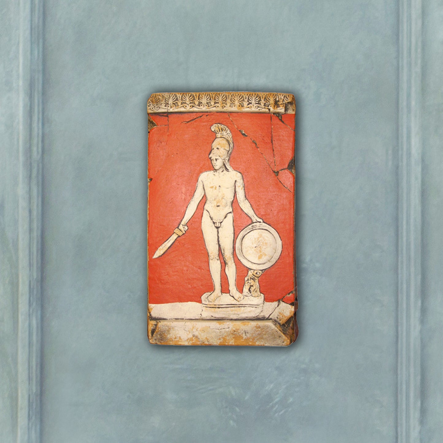 Ares, God of War, Painted Bas-Relief