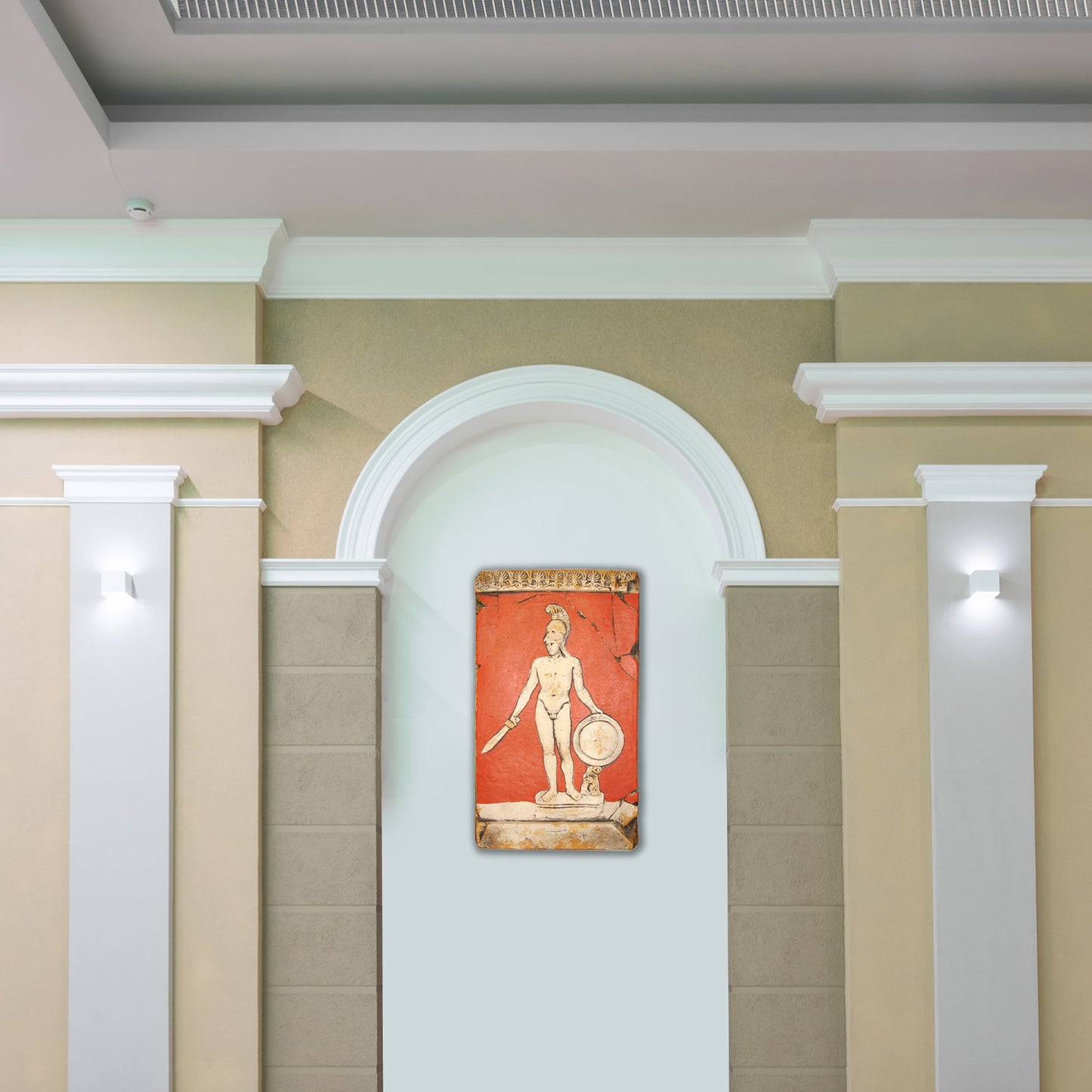 Ares, God of War, Painted Bas-Relief