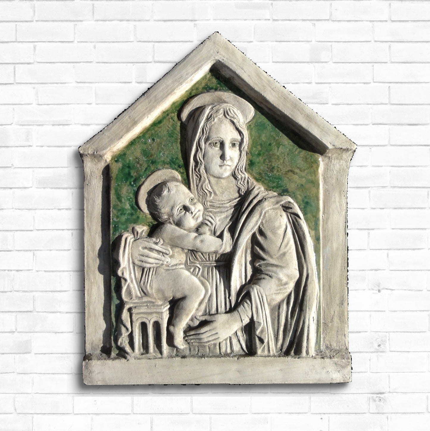 Madonna del Latte - Scultura in ceramica dipinta a smalto