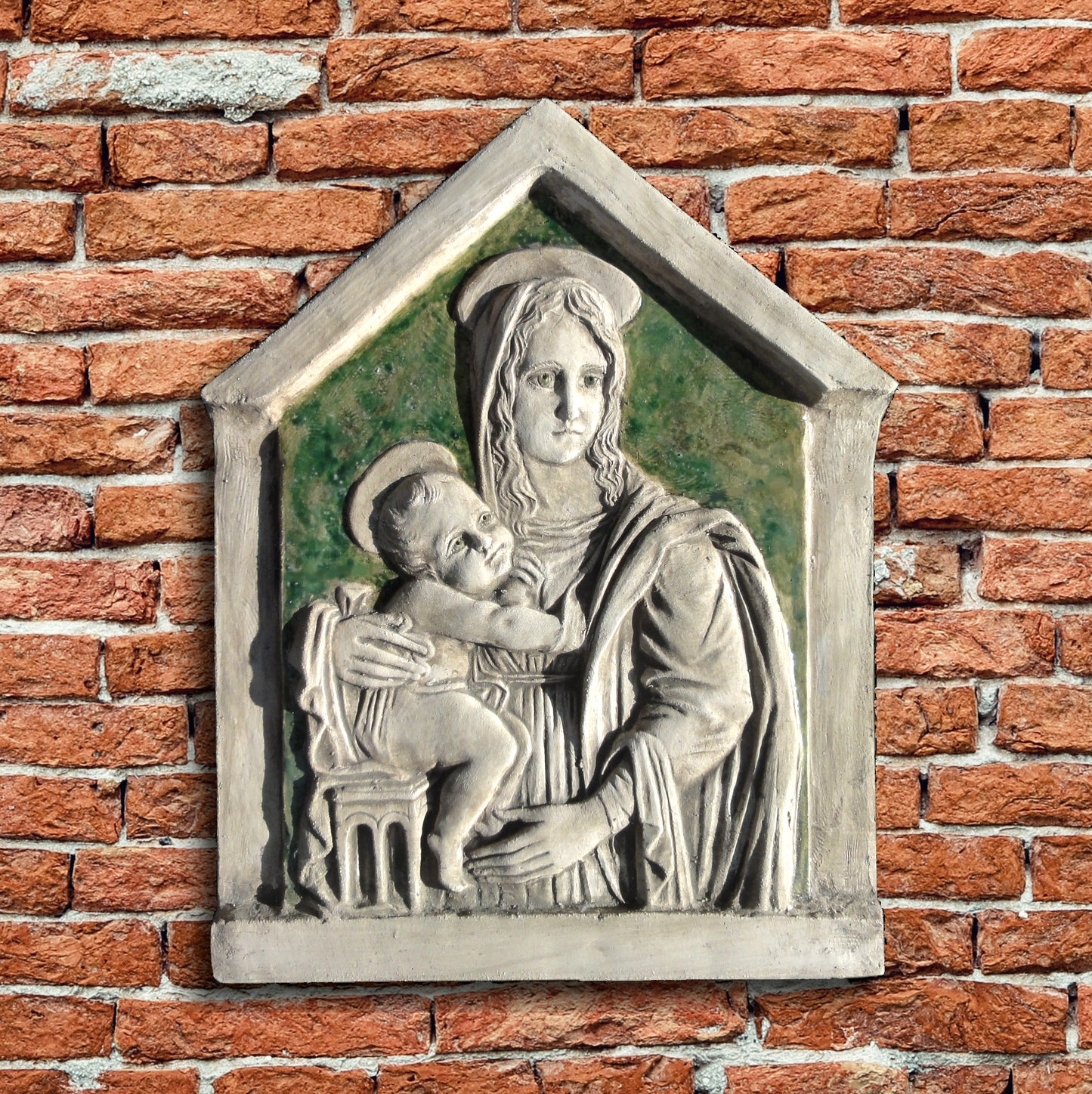 Madonna del Latte - Scultura in ceramica dipinta a smalto
