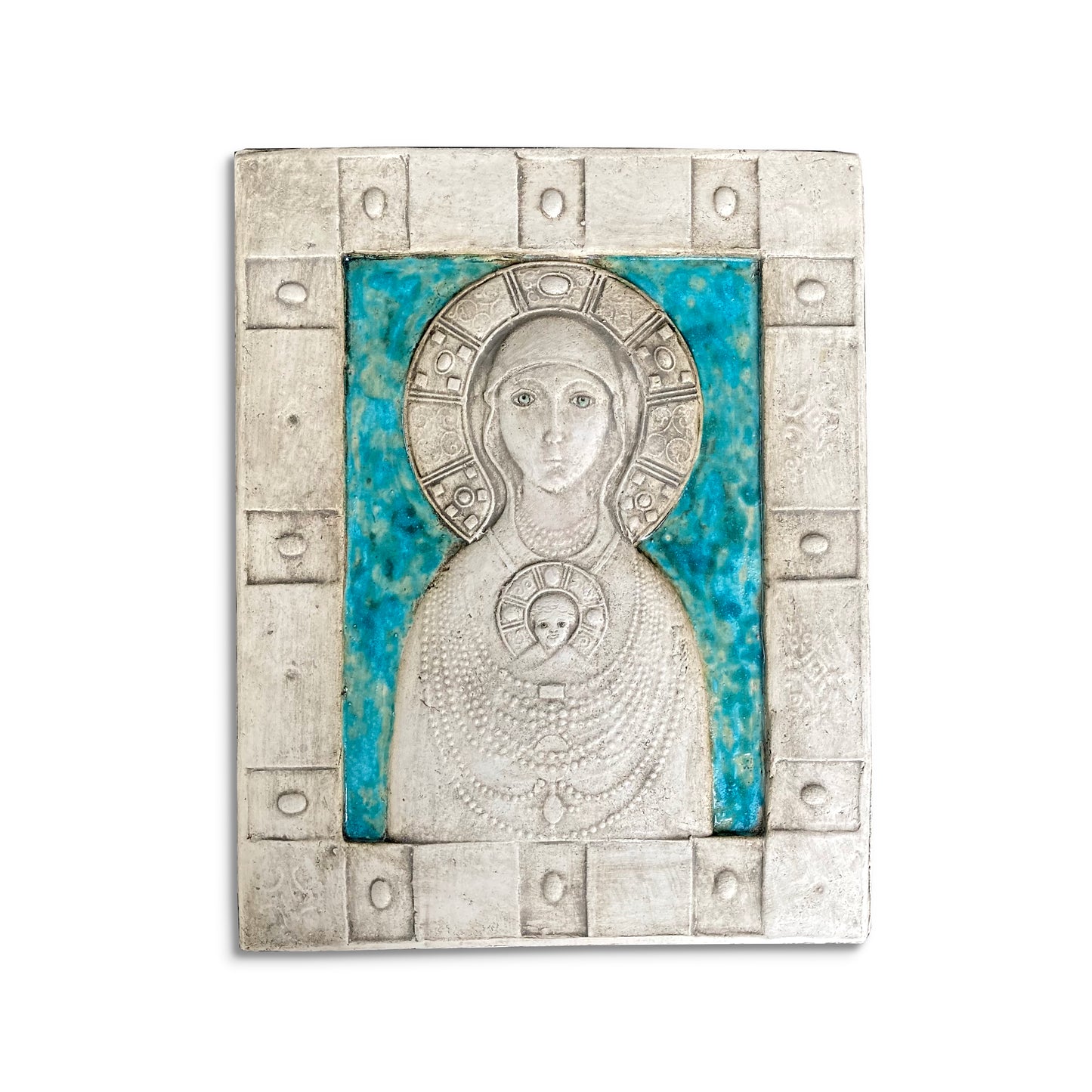 Madonna Nikopeja, ceramica dipinta a smalto