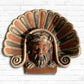 Antefix with Silenus, Painted sculpture