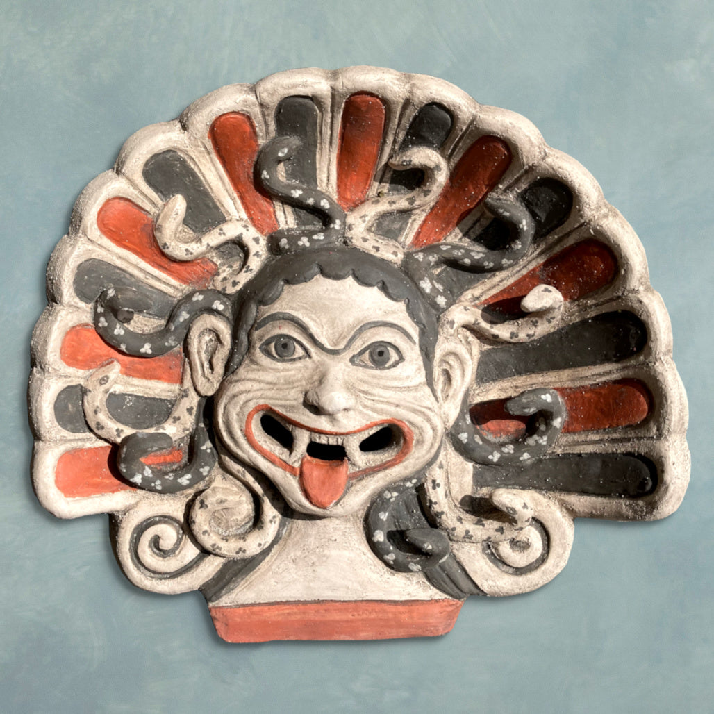 Antefix with Gorgo's Head, Painted Sculpture
