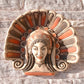Antefissa con Testa di  Menade, terracotta dipinta