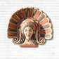 Antefissa con Testa di  Menade, terracotta dipinta