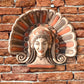 Antefissa con Testa di  Menade, terracotta dipinta