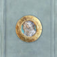 Piccolo Leone di San Marco entro tondo, con cornice dorata.