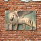 Il Leone di San Marco, rilievo in ceramica dipinto a smalto