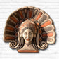 Antefix with a Menaed, Painted Sculpture
