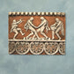 Scena di Pigiatura dell'Uva, bassorilievo in terracotta, dipinto in rosso