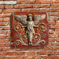Vittoria, bassorilievo in ceramica dipinta